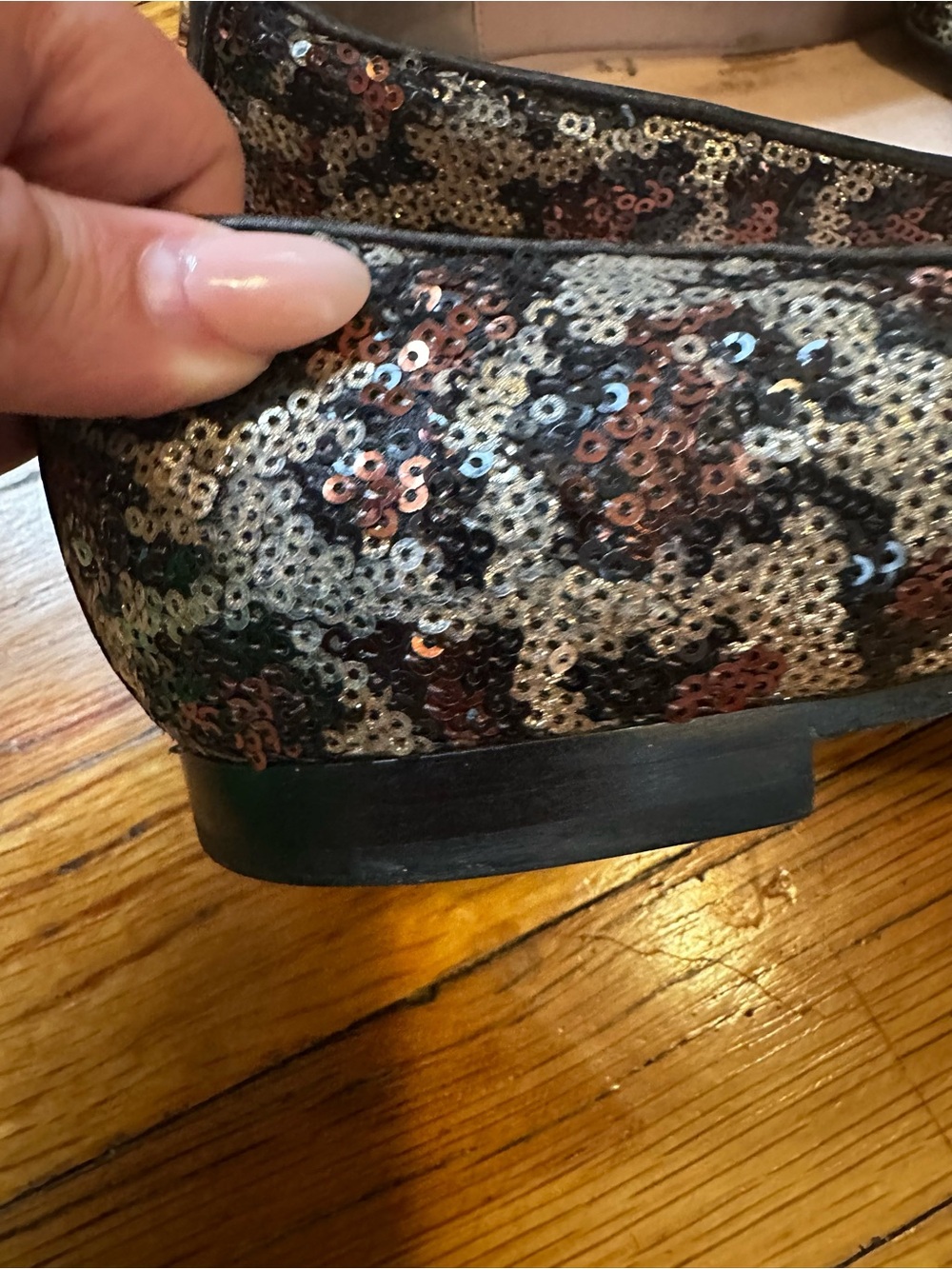 Kate Spade New York "Caty" Animal Leopard Print Sequin Flats Loafers Mobwife - Picture 8 of 10